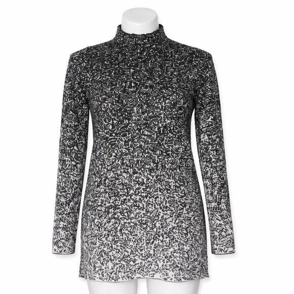 J Jill PureJill Sweaters - J. Jill PureJill Mock Turtleneck Gray White Sweater Size S